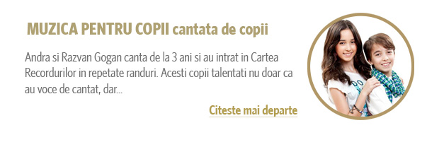 Castigator la categoria Muzica pentru copii cantata de copii este...