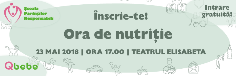 Au inceput inscrierile la Ora de Nutritie! Seminar gratuit pentru parintii responsabili