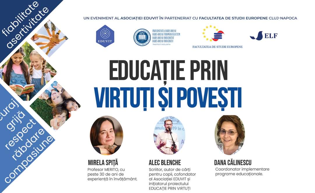 Educație prin virtuți și povești cu Alec Blenche, la Cluj-Napoca