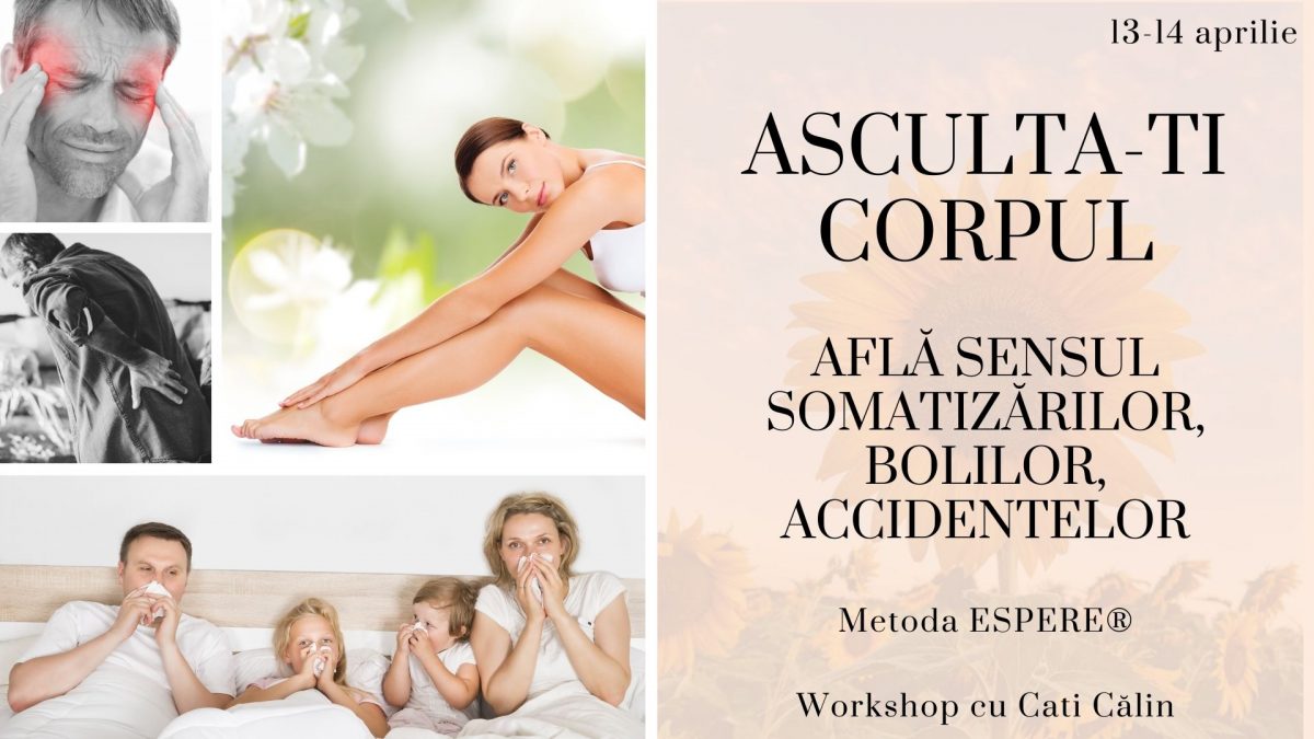 Un nou workshop ESPERE dedicat relației cu corpul, în weekend-ul 13-14 aprilie