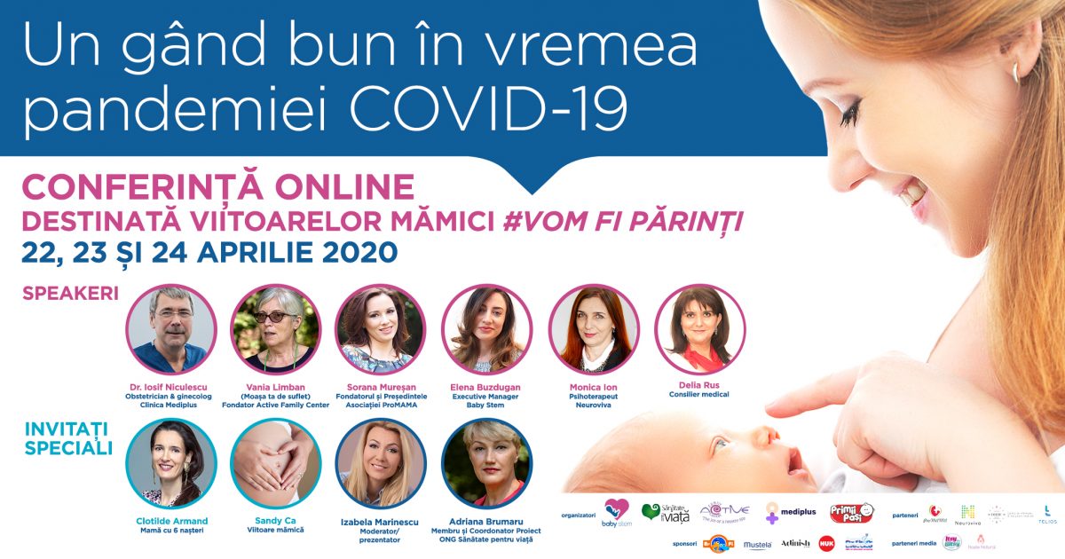 Conferinta online pentru viitoare mamici: Un gand bun in vremea Pandemiei Covid-19