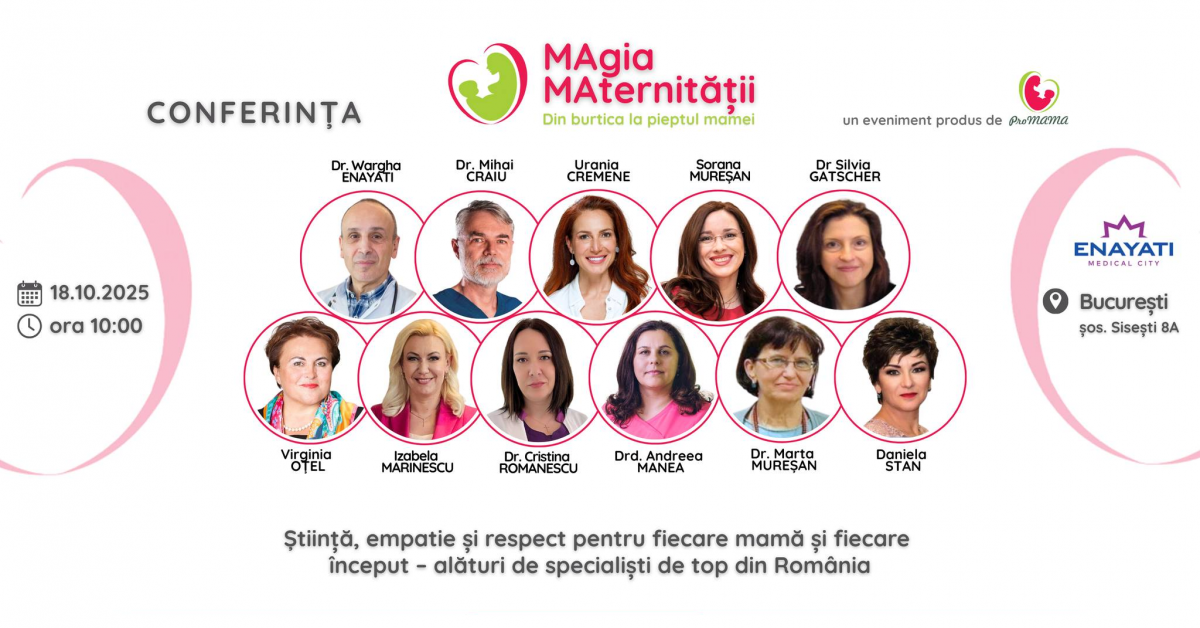 Conferința MAgia MAternități, pe 18 octombrie