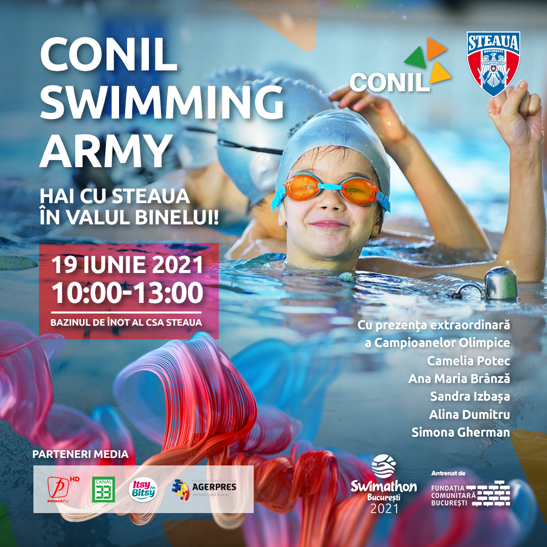 Valuri de bine la CONIL Swimming Army, pe 19 iunie