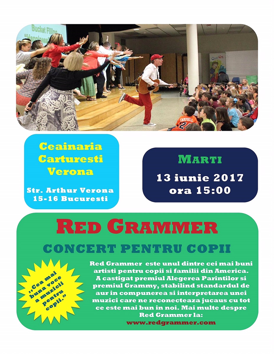 Red Grammer aduce cele mai indragite cantece pentru copii la Bucuresti