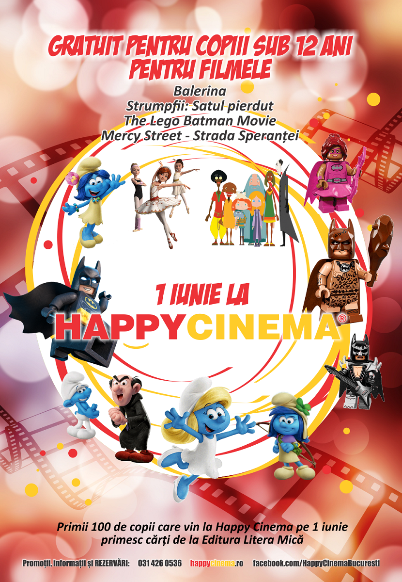 Happy Cinema: Proiectii gratuite cu animatii pentru copii