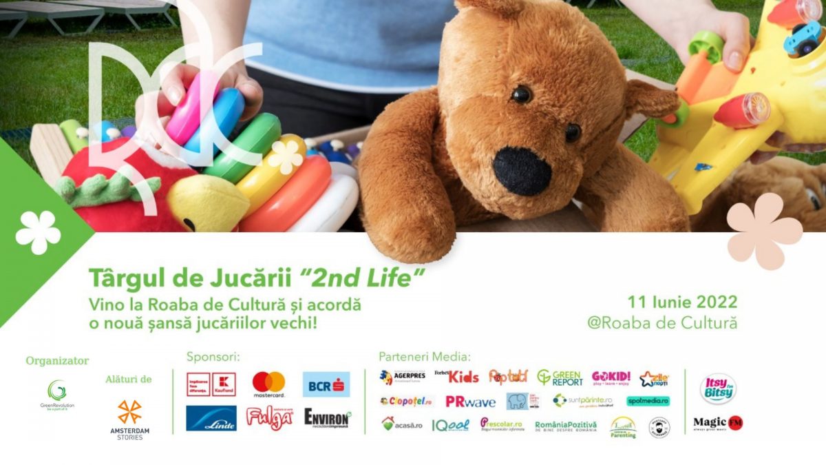O nouă ediție a Târgului de jucării 2nd Life are loc pe 11 iunie, la Roaba de Cultură