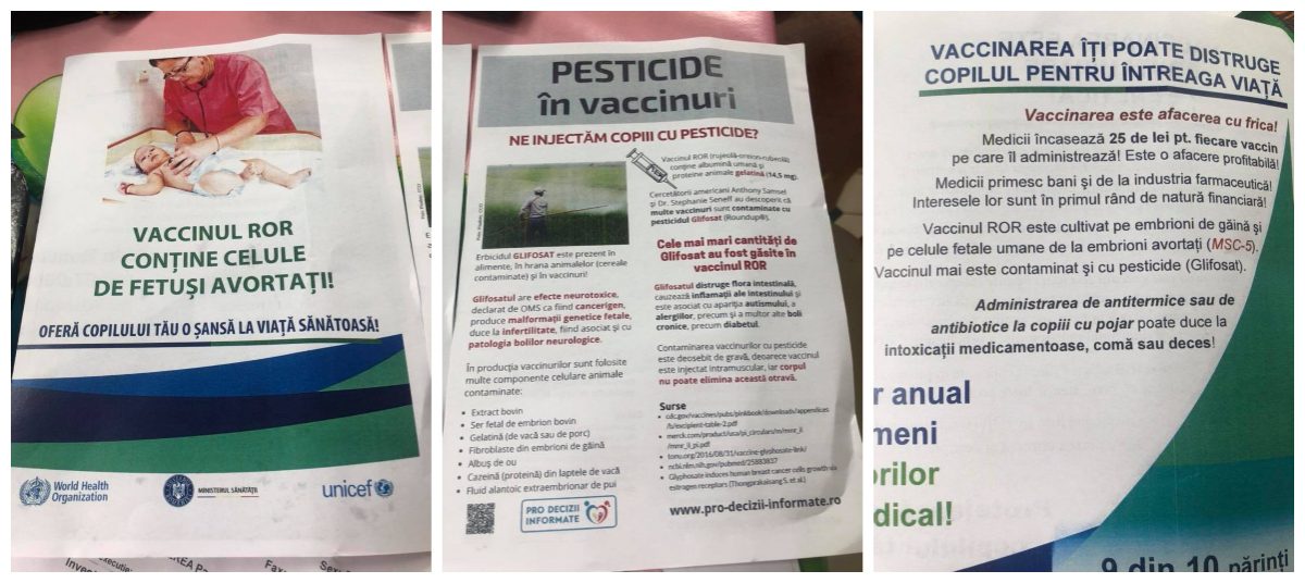 Dezinformare intr-o campanie anti-vaccinare: Informatii false si folosirea frauduloasa a siglelor Ministerului Sanatatii, UNICEF si OMS